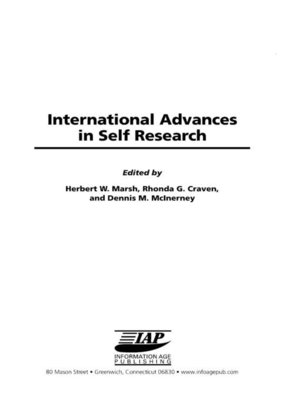 cover image of International Advances in Self Research, Volume 1